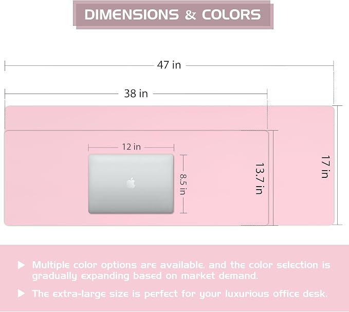 Aothia Leather Desk Pad Protector