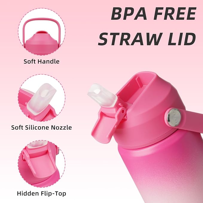 BJPKPK 12oz Insulated Water Bottle, Stainless Steel Bottle