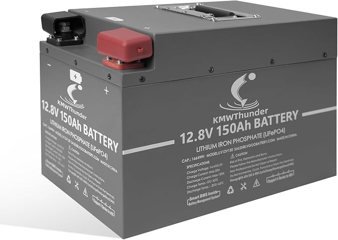LiFePO4 Battery, 12V 150AH Lithium Battery