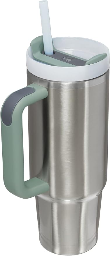 STANLEY Quencher H2.0 Flow State Tumbler, 30 oz, Stainless Steel Shale | Handle