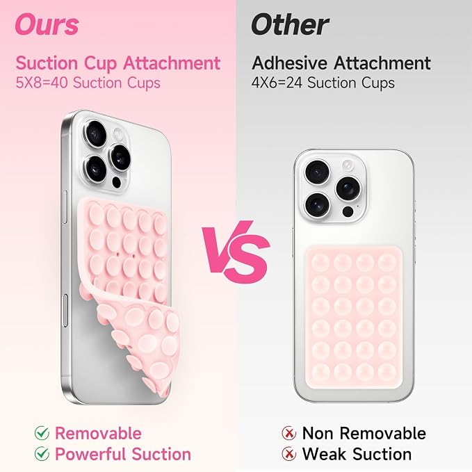 Silicone Suction Cup Phone Case Mount Double Sided, Phone Accessories