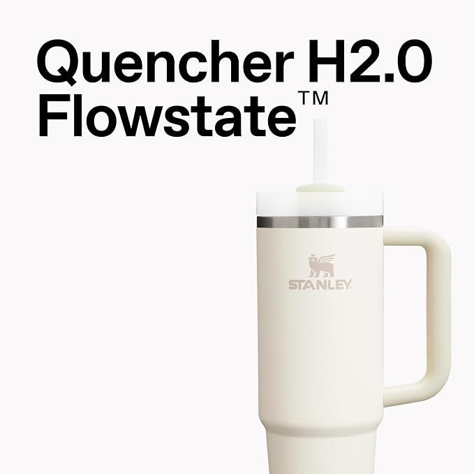 STANLEY Quencher H2.0 Flow State Tumbler, 30 oz, Daffodil | Handle and Straw |