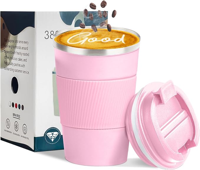 Insulated Travel Coffee Mug, Stainless Steel Coffee Cup