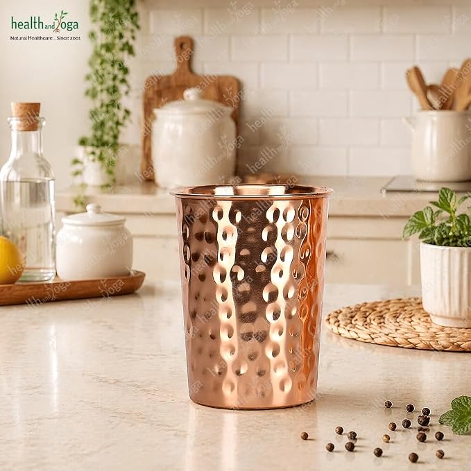 HealthAndYoga™ qCup Pure Copper Tumblers