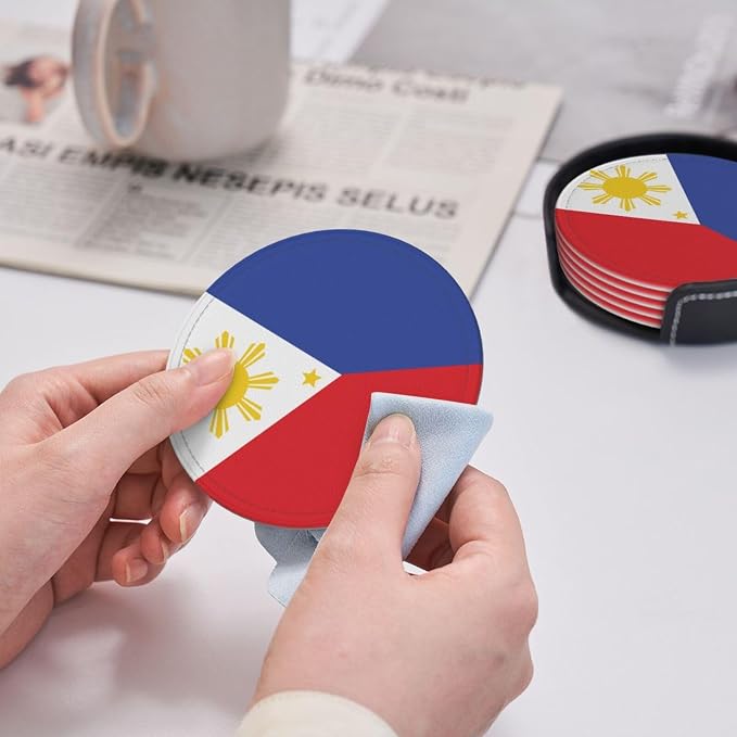 Philippine Flag Coasters for Drinks