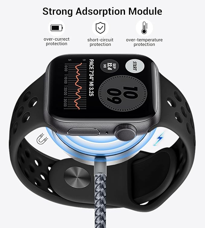 Temdan for Travel Essentials, 3 in 2 USB C Cable for Apple Watch Charger/iPhone