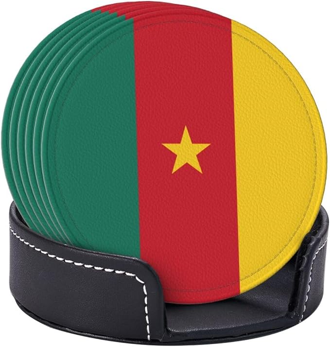 Cameroonian Flag Coasters for Drinks
