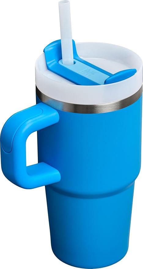 STANLEY Quencher H2.0 Flow State Tumbler, 20 oz, Azure | Handle and Straw |