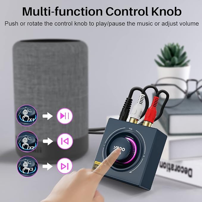 YMOO B06T3+ LDAC Bluetooth 5.2 Receiver