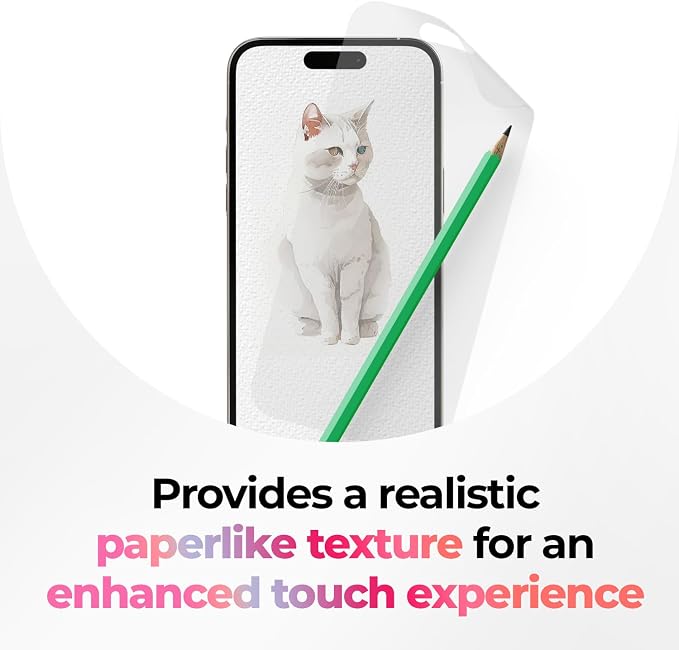 SIELO 2 Pack Matte Screen Protector, 9H Hardness Shatterproof & paper-feel PET