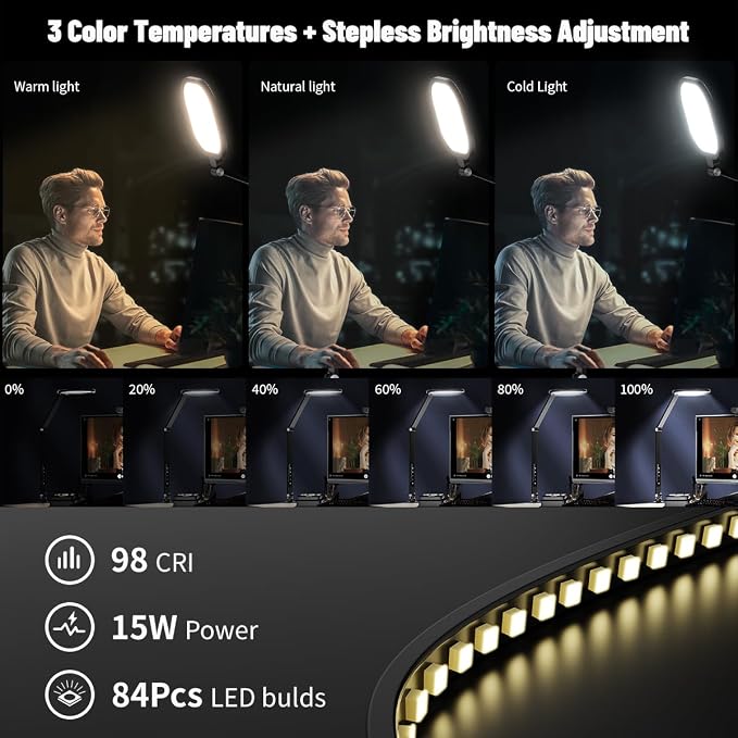 Desk Zoom Meeting Light for Video Conference, Computer Lights
