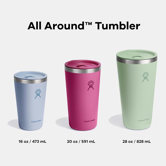 Hydro Flask All Around Tumbler Press-in Lid, Insulated Travel Mug, Stainless