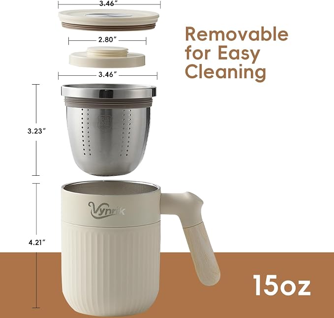 Tea Infuser Cup Doubles As Insulated Coffee Mug, Tea Cup