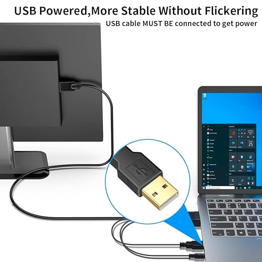 VGA to HDMI Cable 3ft with Audio, VGA to HDMI Converter Adapter Cable
