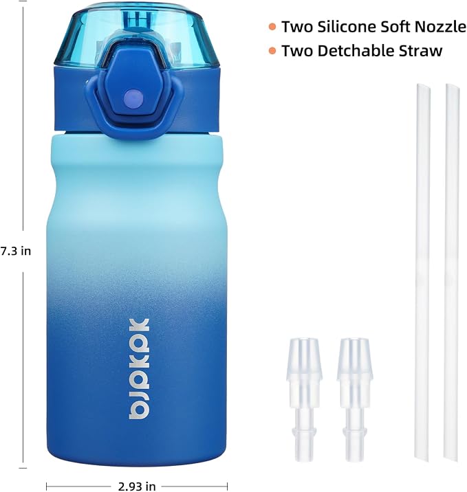 BJPKPK 14 oz Insulated Water Bottle, Stainless Steel Flask | Leak Proof Locking
