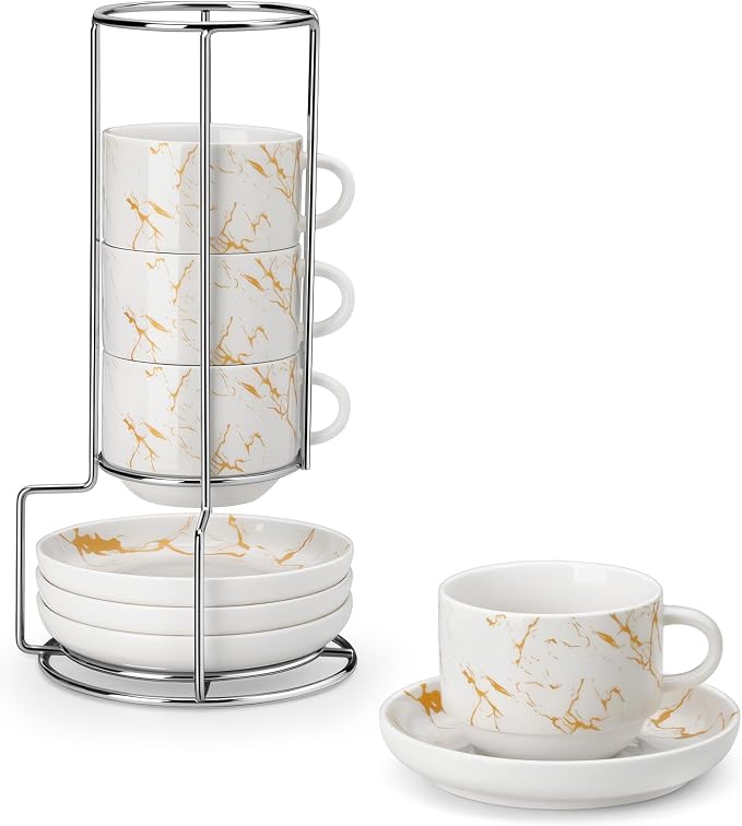 MALACASA 2.5 OZ Porcelain Espresso Cups