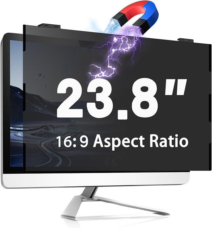 Magnetic 23.8 Inch Computer Screen Privacy Shield, Privacy Screen Filter