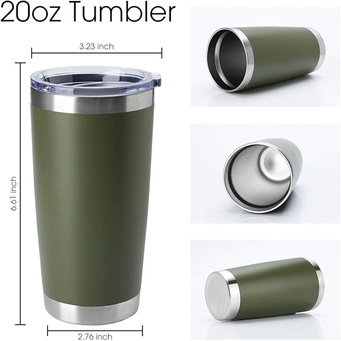 HASLE OUTFITTERS 20oz Tumblers Bulk Stainless Steel Cup