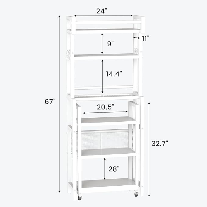 6-Tier Over The Toilet Storage Shelf
