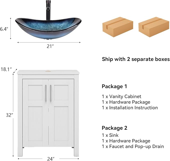 YOURLITE 24" Bathroom Vanity
