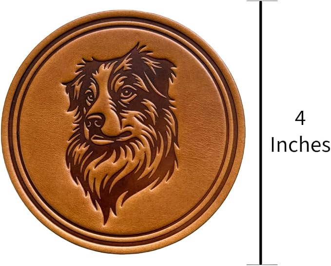 Dog Breed Leather Coasters – Premium Full Grain Table Protectors