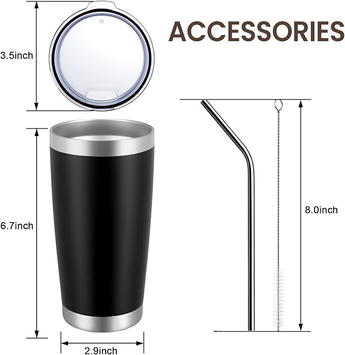 MEWAY 20oz Tumbler 4 Pack Double Wall Vacuum Insulated Travel Mug Bulk