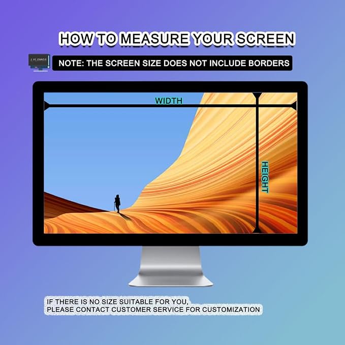 24 inch Hanging Monitor Computer Privacy Screen Filter, Anti Glare Blue Light