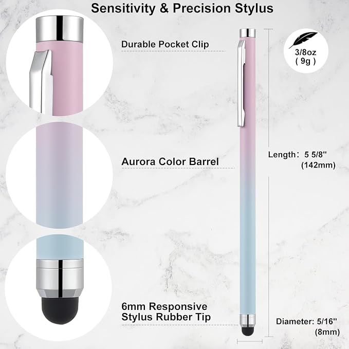 LINFANC Stylus Pens for Touch Screens, Linfanc 6 Pack Stylus Pens for iPad High