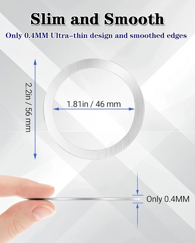 Metal Rings, Ultra-Thin for MagSafe Sticker, Magnetic Adapter, Phone