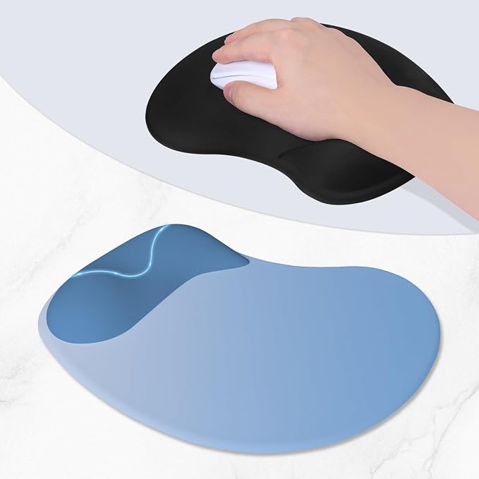 ITNRSIIET Ergonomic Mouse Pad, Cushioned Gel Wrist Rest, Non-Slip Base