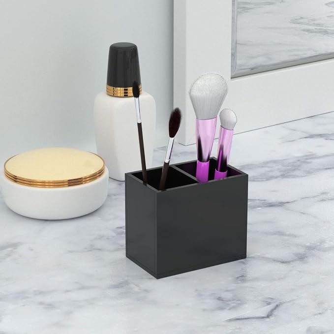 NIUBEE Acrylic Pen Holder 2 Compartments