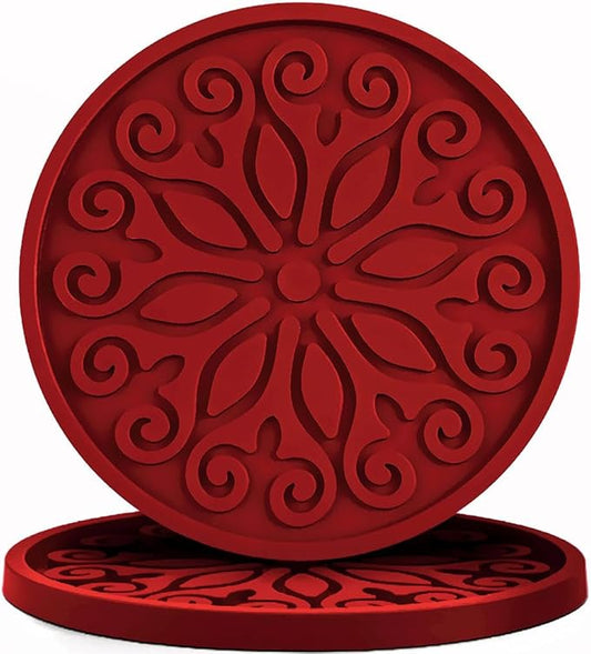 Silicone Coasters for Drinks, Resistant Reusable Drink Coasters-Great Gift for