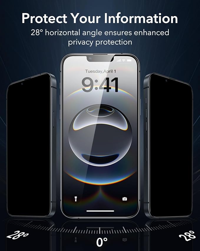 ESR 3 Pack for iPhone 16e/ iPhone 14/ iPhone 13/ iPhone 13 Pro Privacy Screen
