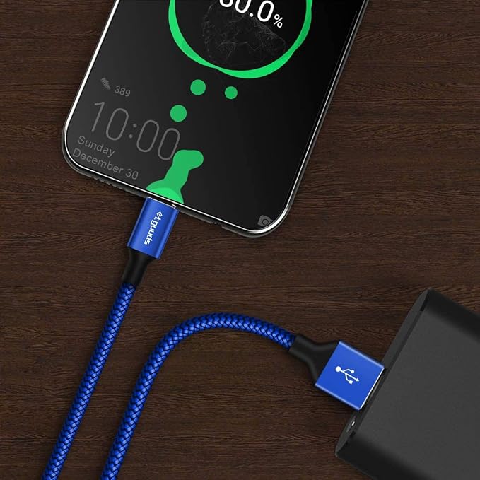 Long USB C Cable, etguuds Fast Charging USB A to Type C Charger Cable Braided