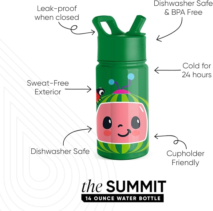 Simple Modern CoComelon Kids Water Bottle & Toddler Cup | 14oz | Insulated