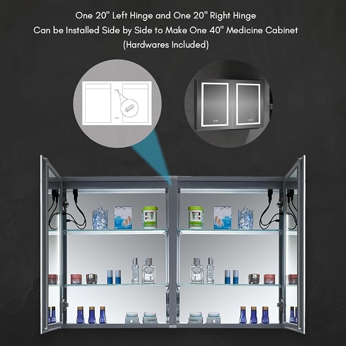 LED Lighted Medicine Cabinet Mirror