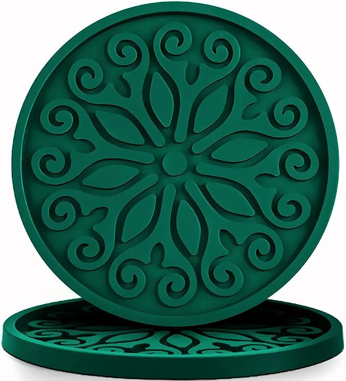 Silicone Coasters for Drinks, Resistant Reusable Drink Coasters-Great Gift for