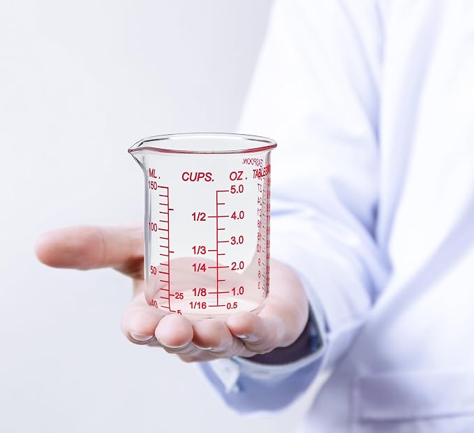 High Borosilicate Glass Measuring Cup-V-Shaped Spout，Glass Measuring Beaker