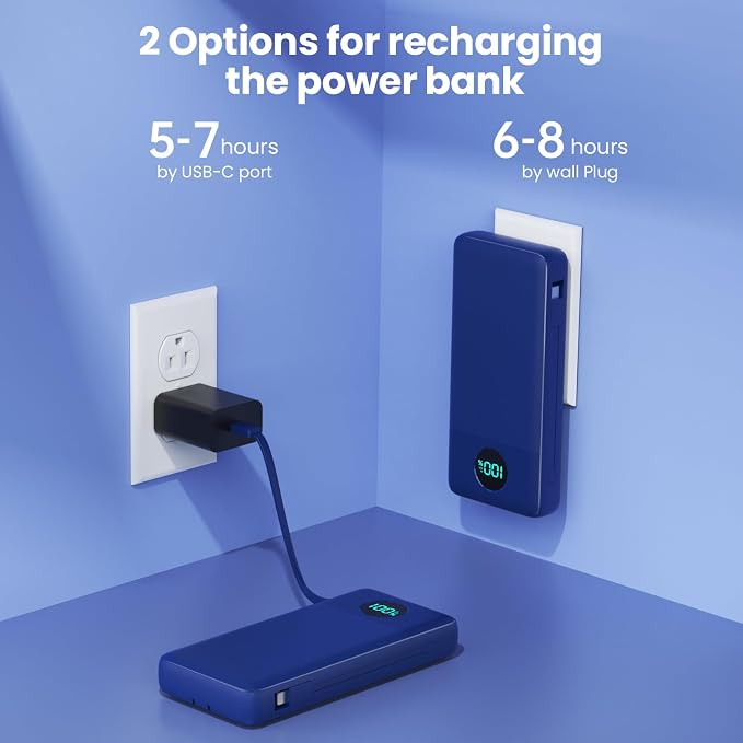 Portable Charger 33800mAh USB C Power Bank