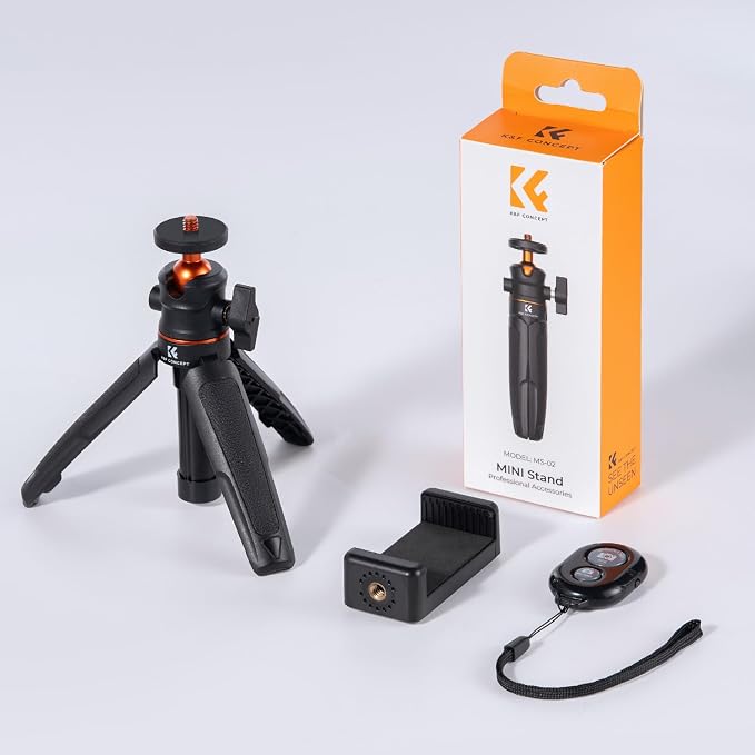 K&F Concept Selfie Stick Tripod, 360 Degree Rotation Mini Phone Stand