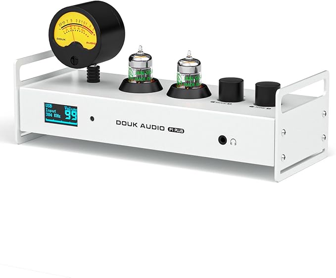 Douk Audio 2 Channel Bluetooth Vacuum Tube Preamp, Hi-Fi Headphone Amp