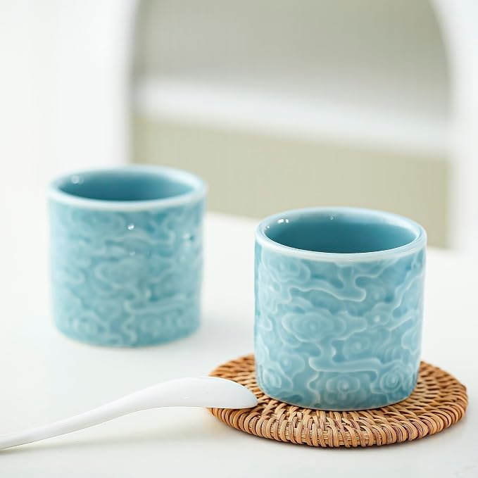 Ceramic Espresso Cups Set of 2 or 4-3oz Demitasse Cups