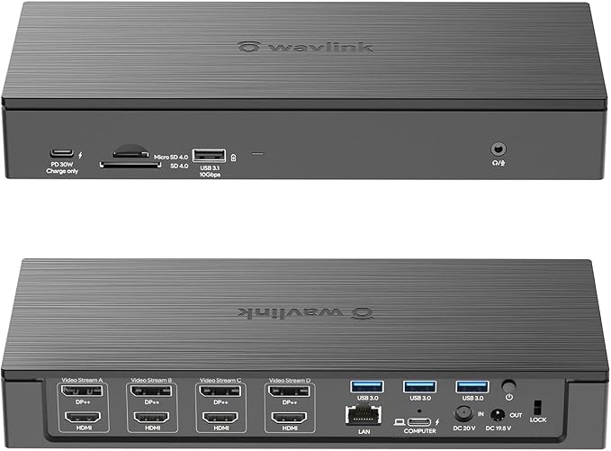 WAVLINK DisplayLink Laptop Docking Station