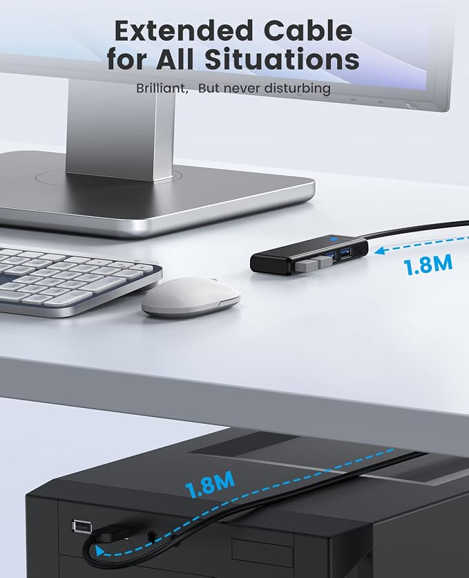 ORICO USB 3.0 Hub, 4-Port USB Hub