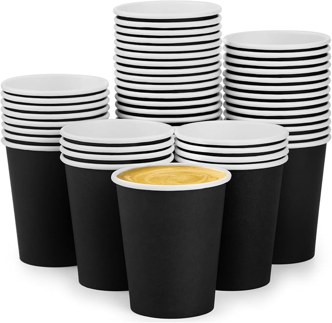 50 Pack 8 oz Disposable Paper Cups, 8 oz Coffee Cups, Water Cups