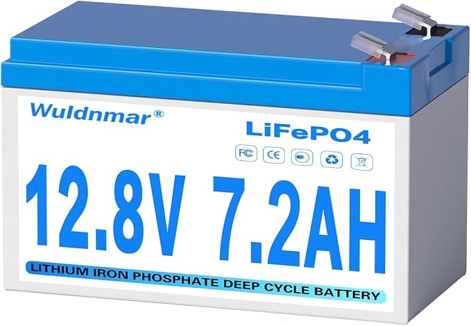 12V 7.2Ah LiFePO4 Battery, Lithium Battery