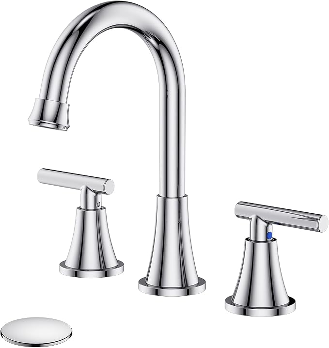 Bathroom Faucets for Sink 3 Hole, Chrome Bathroom Sink Faucet