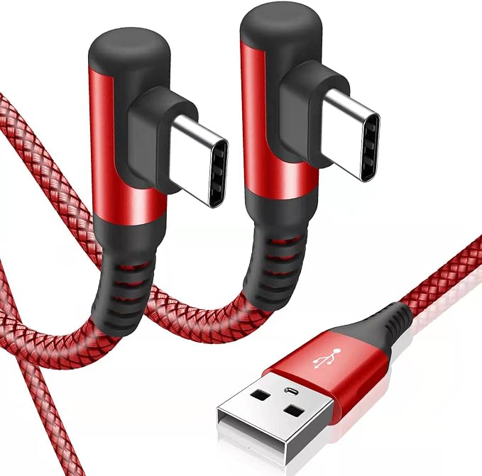 sweguard USB Type C Charger Cable Right Angle iPhone 16 Charger Nylon Braided