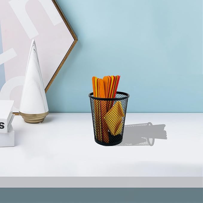 Desk Pencil Pen Holder, Wire Mesh Pen Cup Holder