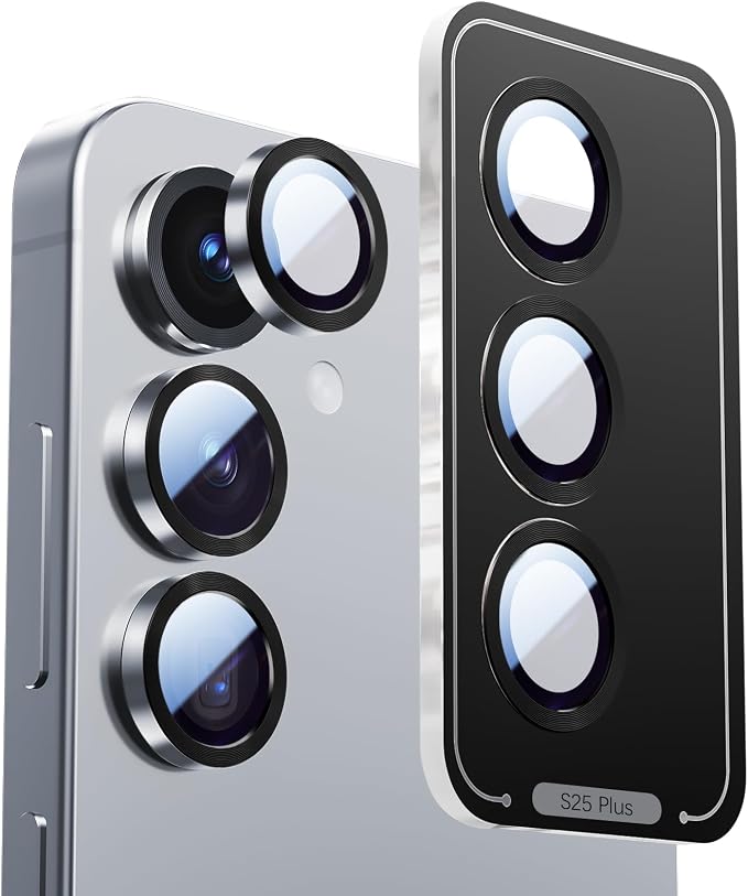 X-it Camera Lens Protector for Samsung S25 Plus, 9H Tempered Glass, Independent